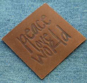 Tan kleur zachte nubuck lederen patch