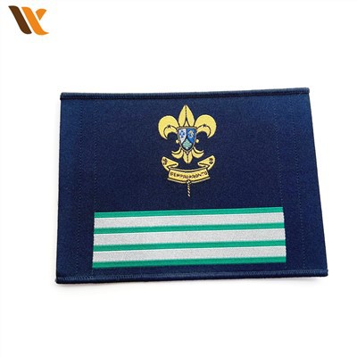 Aangepaste grote geweven patch hoeden badge
